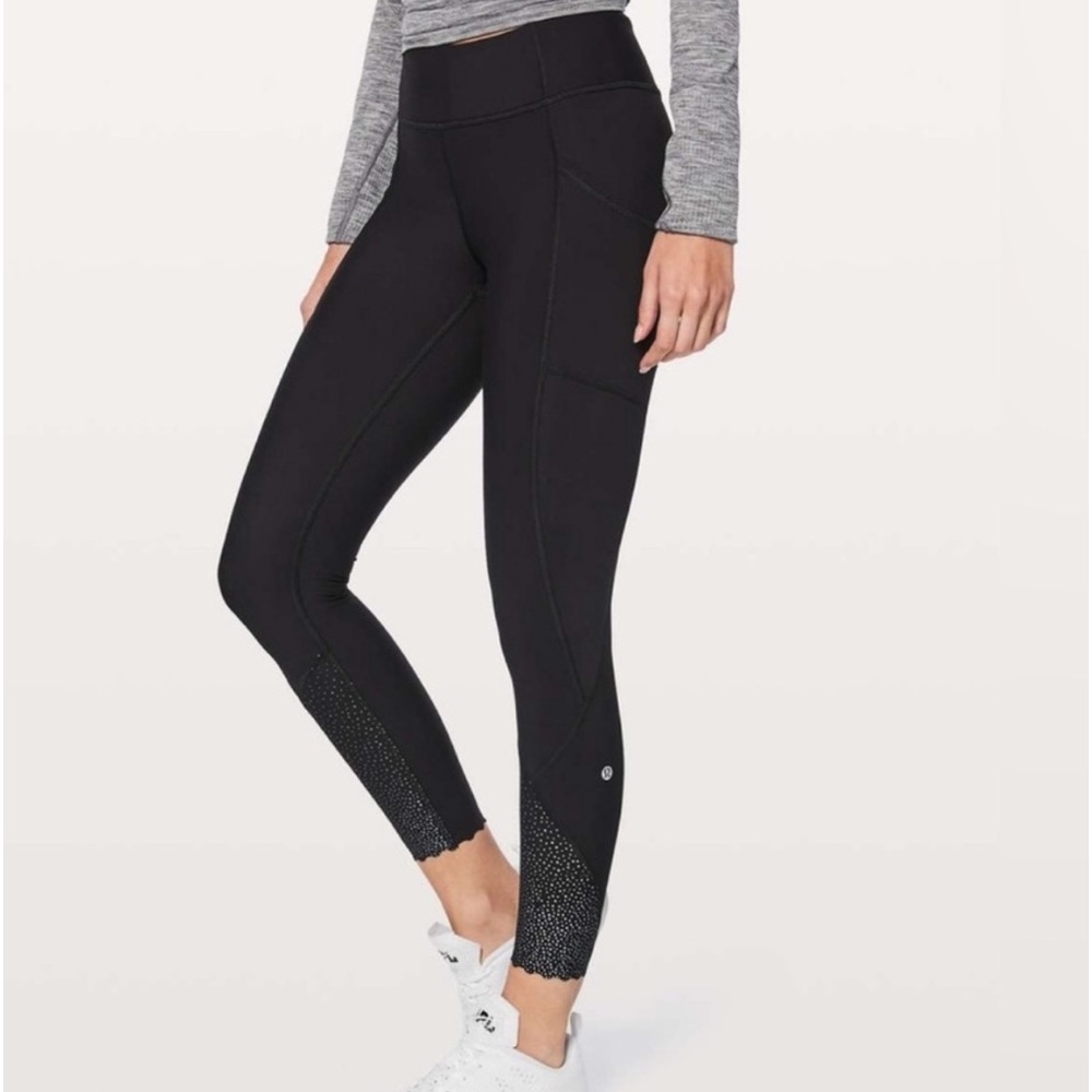 FREE with purchase.  Lululemon Tight Stuff Tight ll 25” Scalloped Leggings
